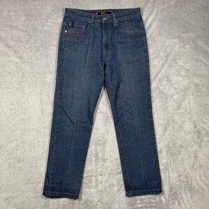 Southpole Jeans Mens 34 Blue Dark Wash Straight Leg Streetwear Denim Pants